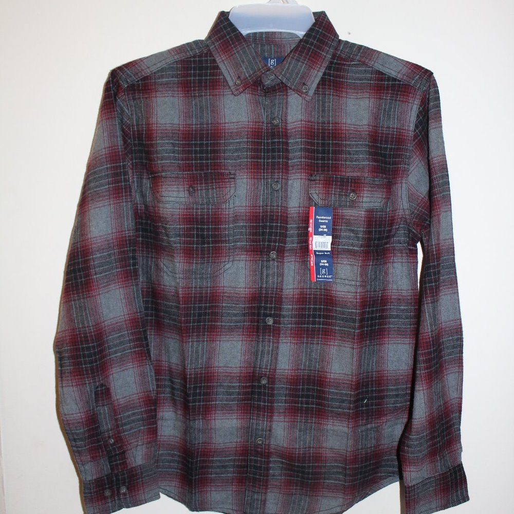 Bundle of 2 George Plaid Flannel Shirts - Picture 6 of 8